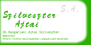 szilveszter ajtai business card